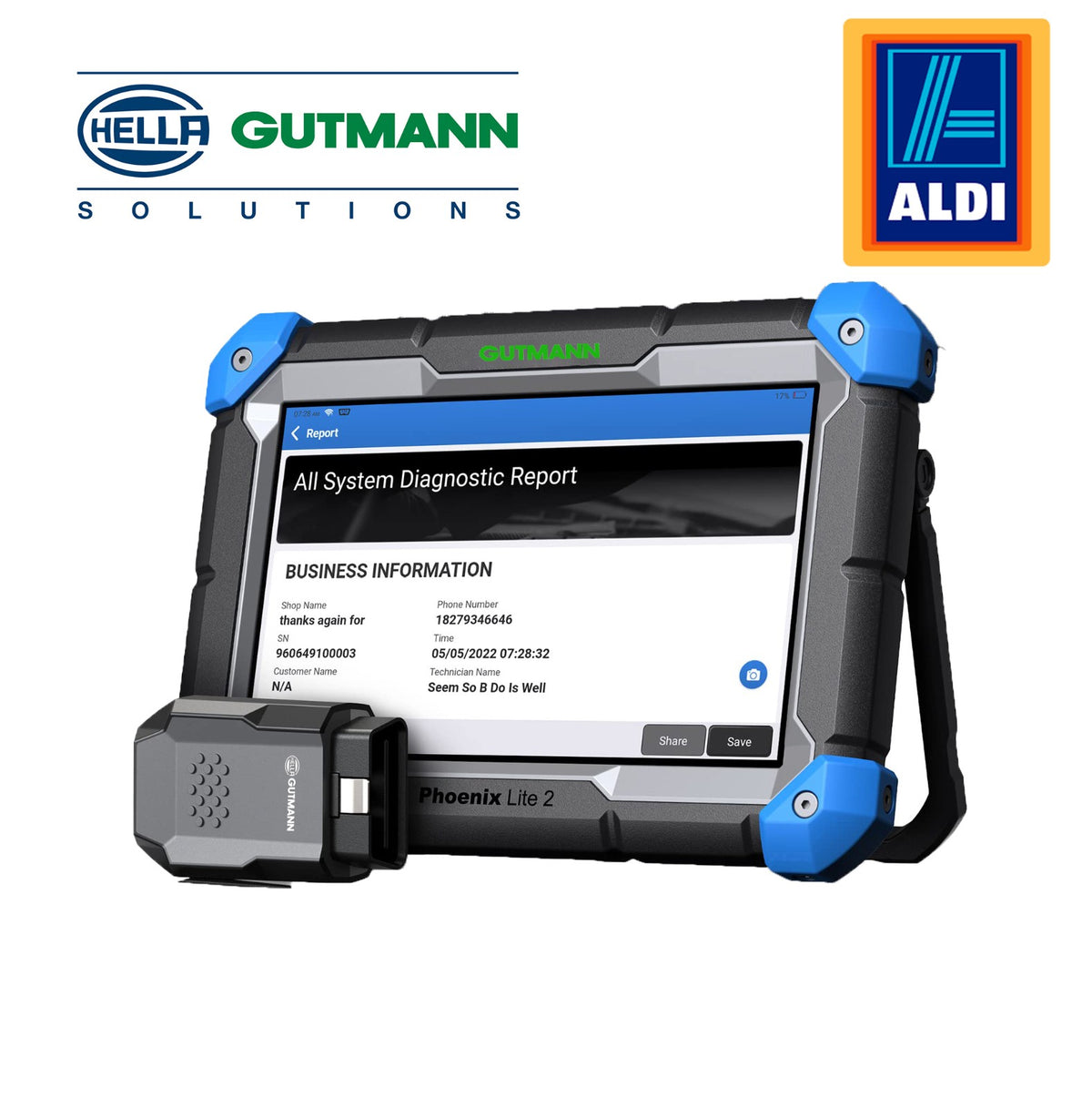 TOPDON Phoenix Lite 2 Bidirektionales Scan-Tool, OBD2-Scanner, Funktion als AD900BT AD900 Lite, ECU-Codierung, kabelloser Kfz-Diagnosescanner